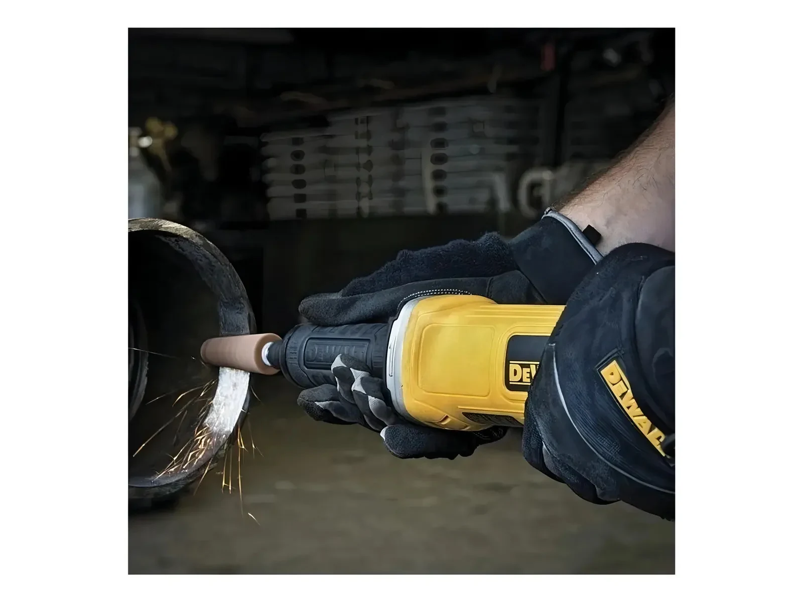 Foto 4 de Amoladora recta DeWalt DWE4887 50 Hz/60 Hz amarilla 450 W + accesorio