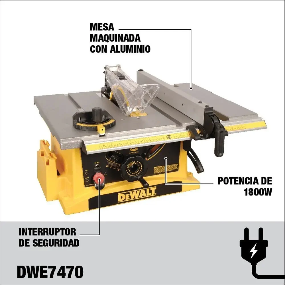 Foto 2 de Dewalt Dwe7470-b2c Sierra De Mesa 10 1800w