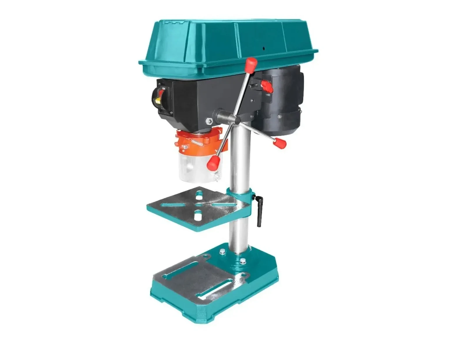 Taladro De Banco Total 350w - Mesa Ajustable De 16x16cm, Mandril 13mm, 5 Velocidades, 59cm Altura - Tdp133501
